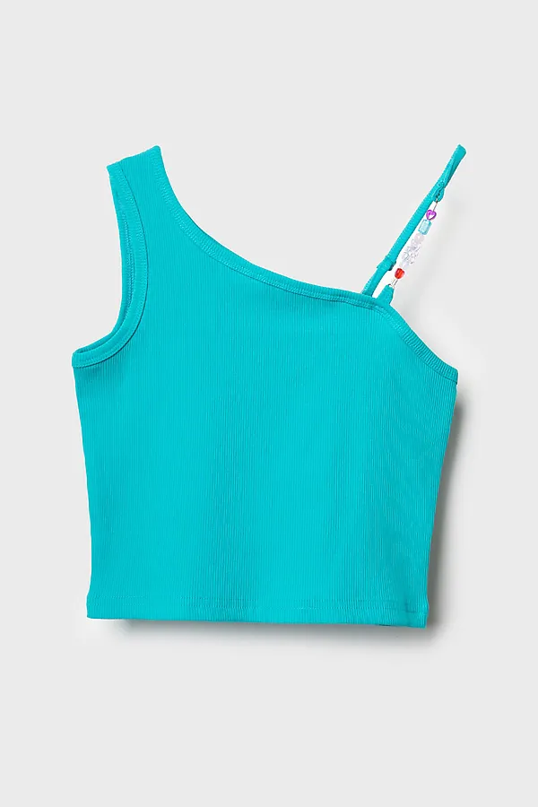 Топ трикотажный для девочек PLAYTODAY, бирюзовый - фото 2