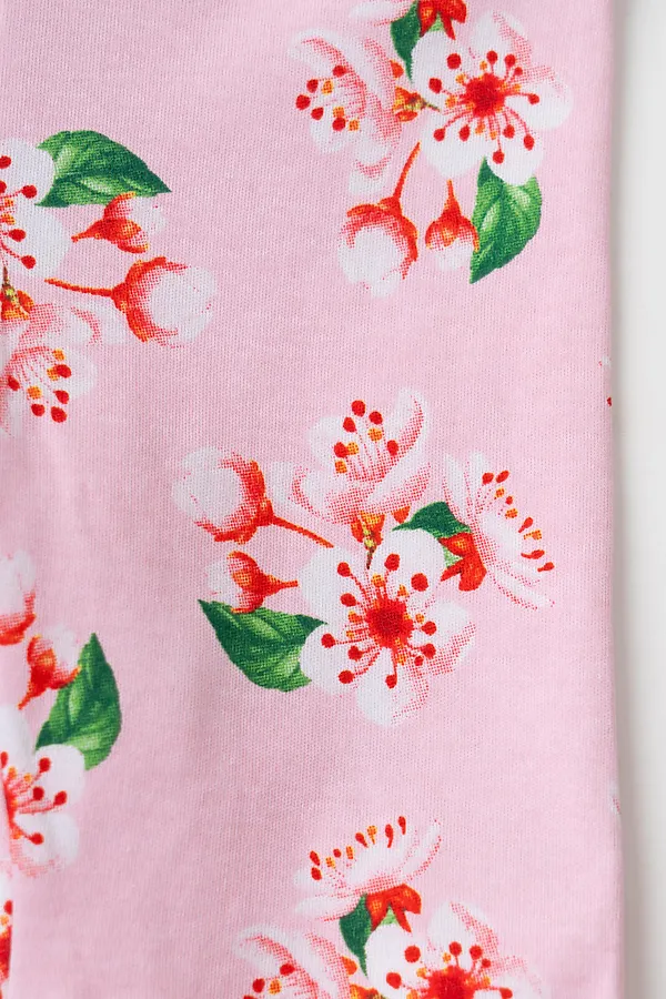 Комплект детский трикотажный для девочек: джемпер (футболка), брюки (легинсы укороченные) PLAYTODAY, разноцветный - фото 2