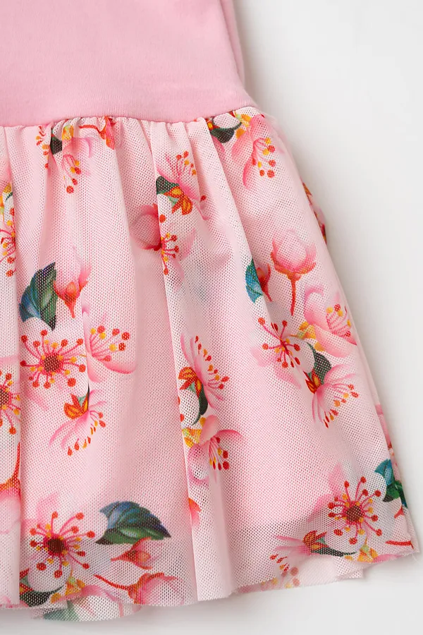 Платье трикотажное для девочек PLAYTODAY, разноцветный - фото 2