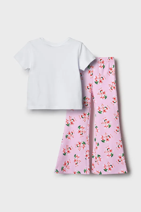 Комплект трикотажный для девочек: фуфайка (футболка), брюки PLAYTODAY, разноцветный - фото 2