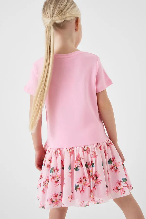 Платье трикотажное для девочек PLAYTODAY, разноцветный - фото 2