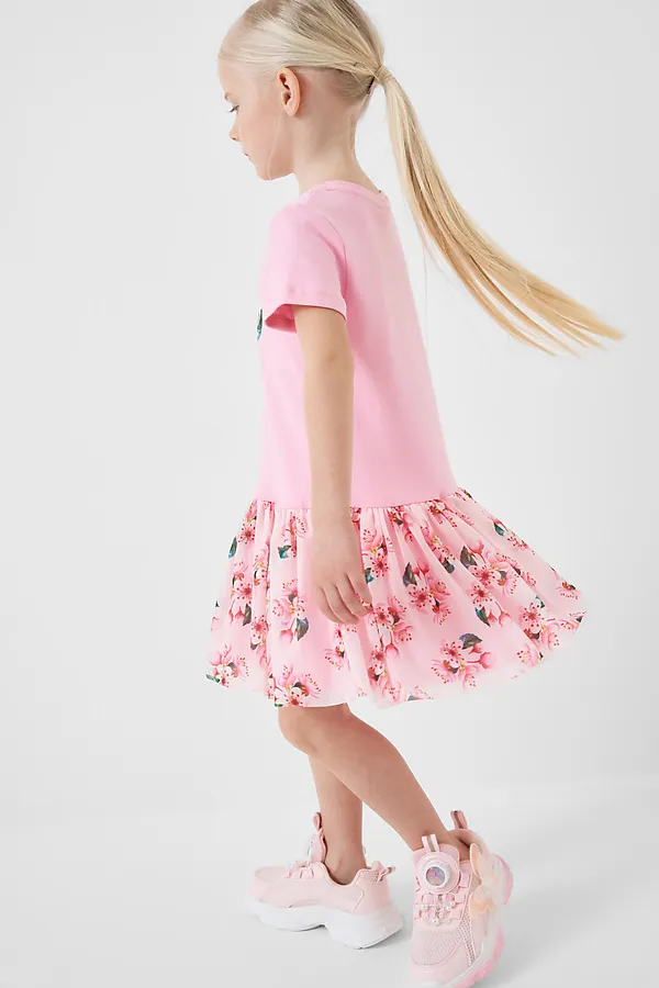 Платье трикотажное для девочек PLAYTODAY, разноцветный - фото 2