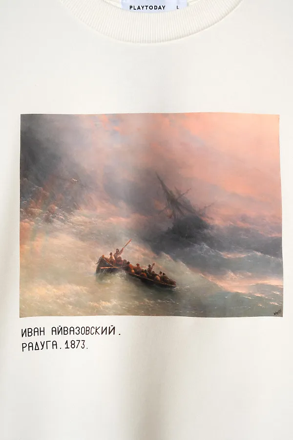 Толстовка трикотажная для мужчин PLAYTODAY, белый - фото 2