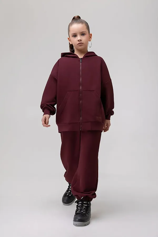 Костюм ПИКЕ с толстовкой BODO, бордовый - фото 2