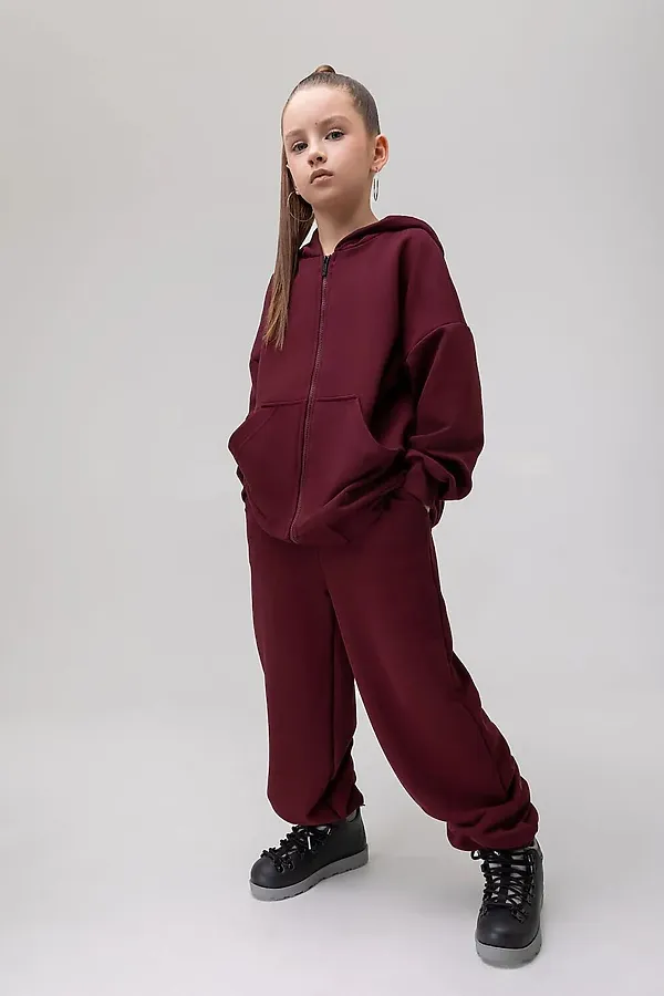 Костюм ПИКЕ с толстовкой BODO, бордовый - фото 2