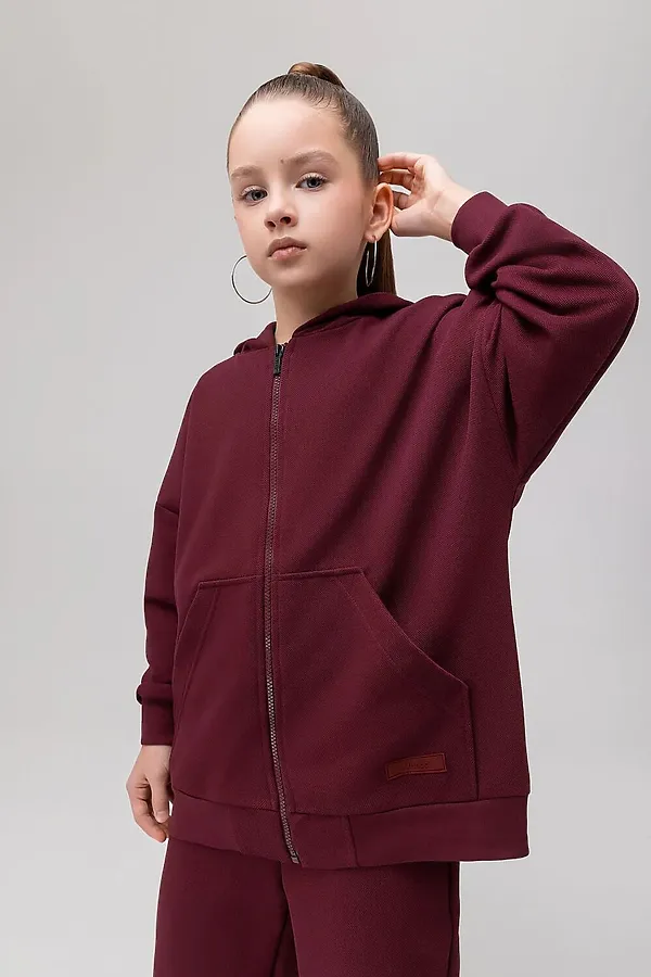 Костюм ПИКЕ с толстовкой BODO, бордовый - фото 2