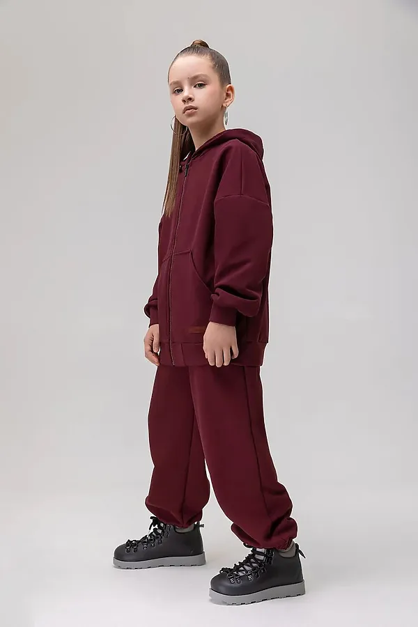 Костюм ПИКЕ с толстовкой BODO, бордовый - фото 2