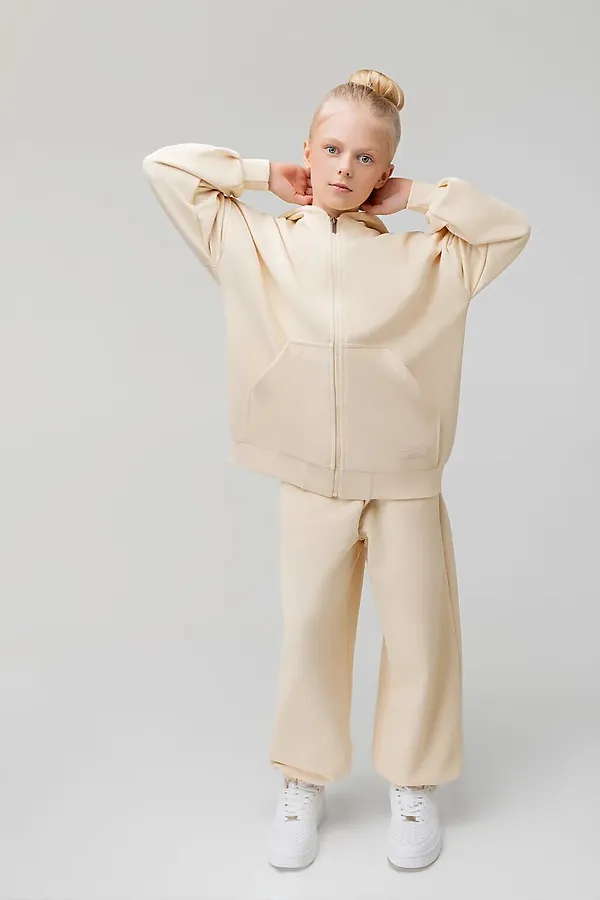 Костюм ПИКЕ с толстовкой BODO, кремовый - фото 2
