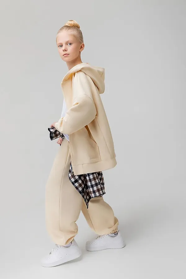 Костюм ПИКЕ с толстовкой BODO, кремовый - фото 2