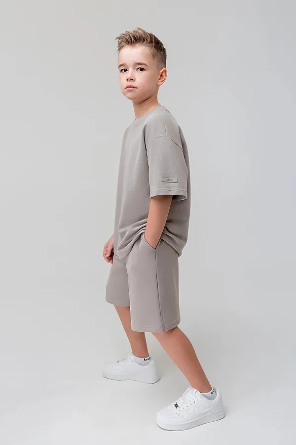 Костюм ПИКЕ с шортами BODO, бежевый - фото 2