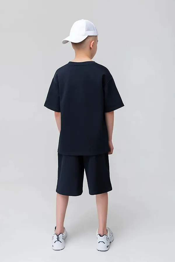 Костюм ПИКЕ с шортами BODO, темно-синий - фото 2