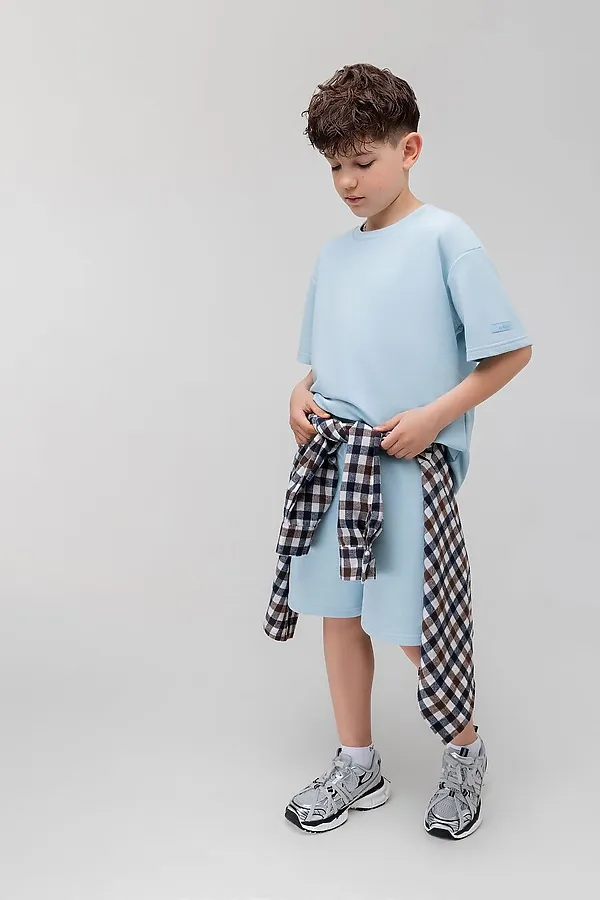 Костюм ПИКЕ с шортами BODO, голубой - фото 2