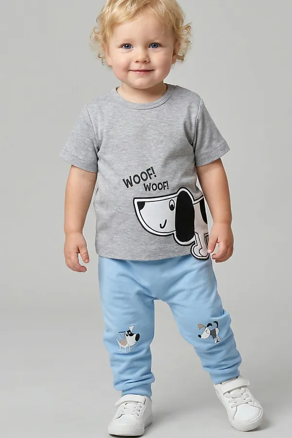 Джемпер детский трикотажный для мальчиков (футболка) PLAYTODAY, серый - фото 2