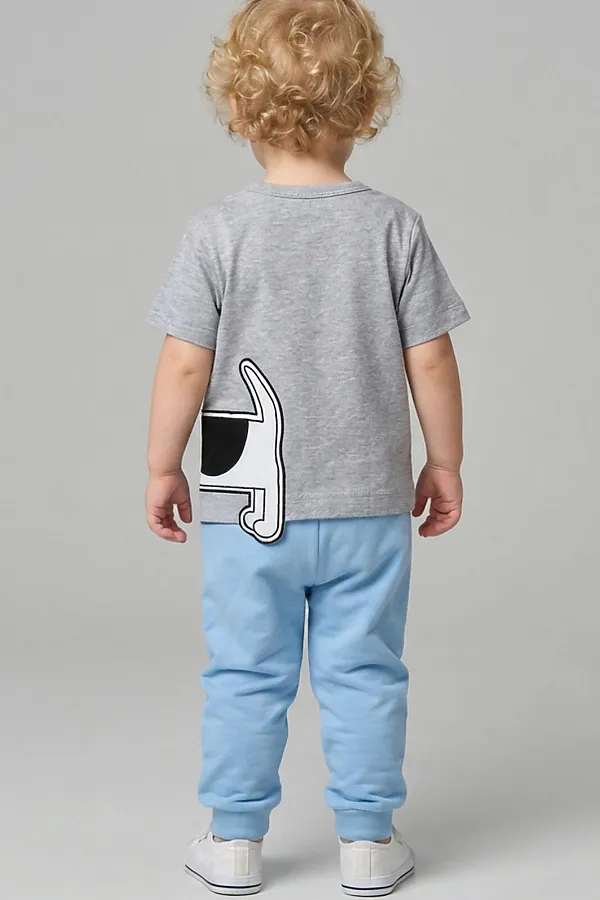Джемпер детский трикотажный для мальчиков (футболка) PLAYTODAY, серый - фото 2