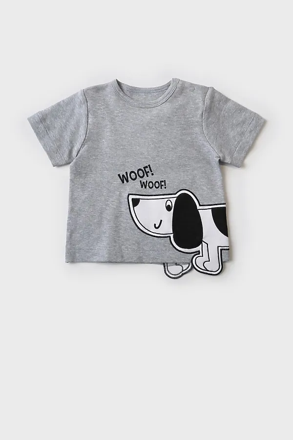 Джемпер детский трикотажный для мальчиков (футболка) PLAYTODAY, серый - фото 2