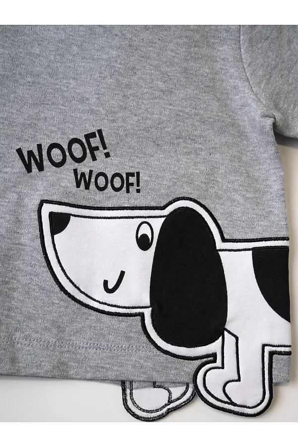 Джемпер детский трикотажный для мальчиков (футболка) PLAYTODAY, серый - фото 2