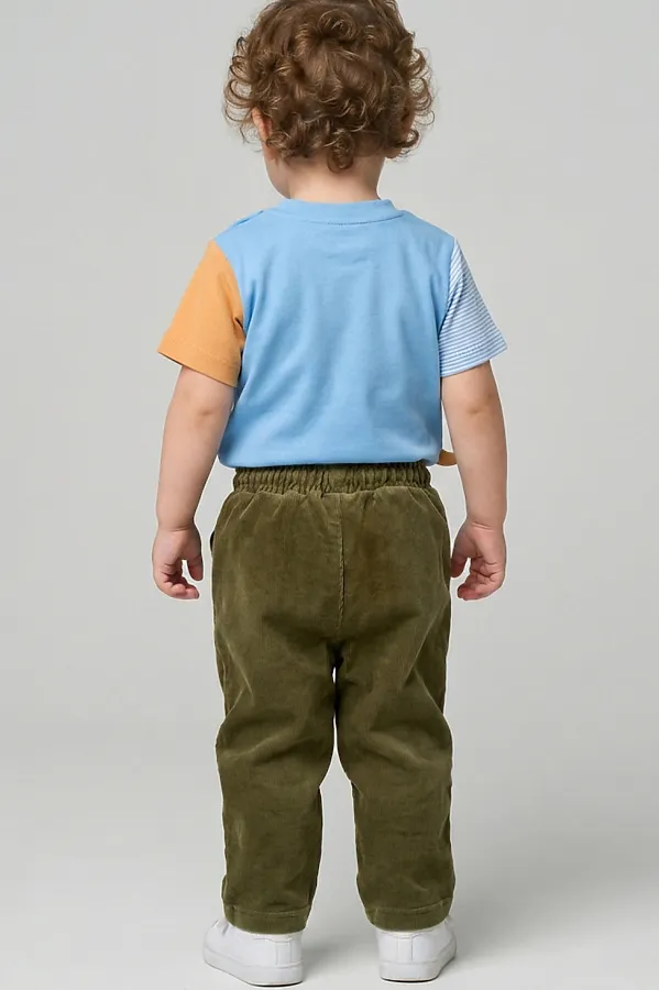 Джемпер детский трикотажный для мальчиков (футболка) PLAYTODAY, голубой,коричневый,белый - фото 2