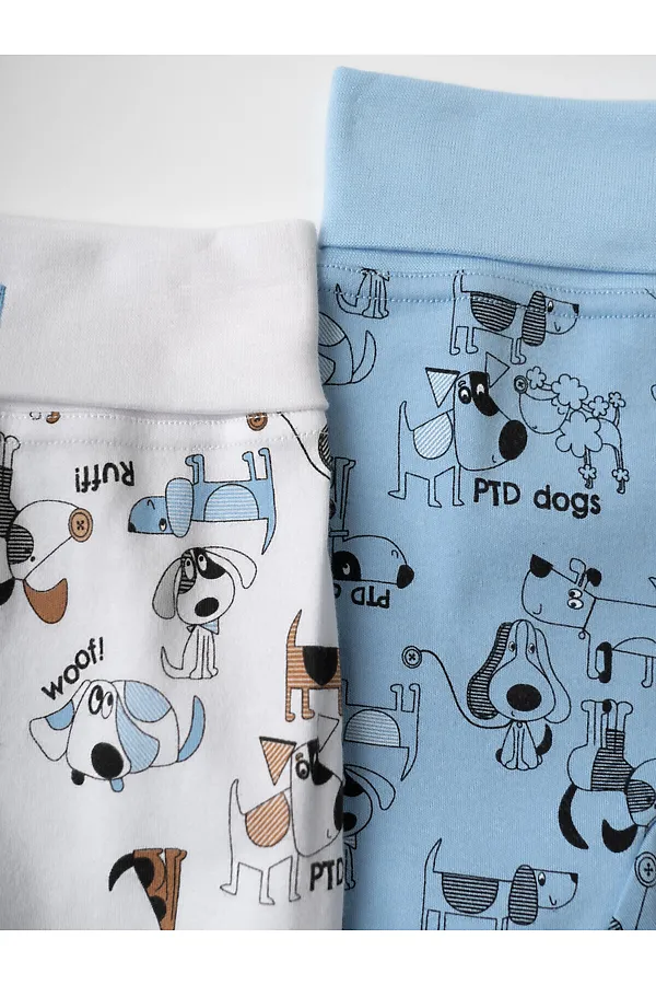 Ползунки детские трикотажные для мальчиков, 2 шт в комплекте PLAYTODAY, разноцветный - фото 2