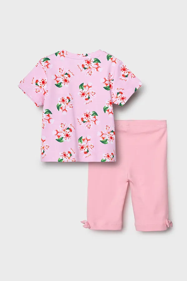 Комплект детский трикотажный для девочек: джемпер (футболка), брюки (легинсы укороченные) PLAYTODAY, разноцветный - фото 2