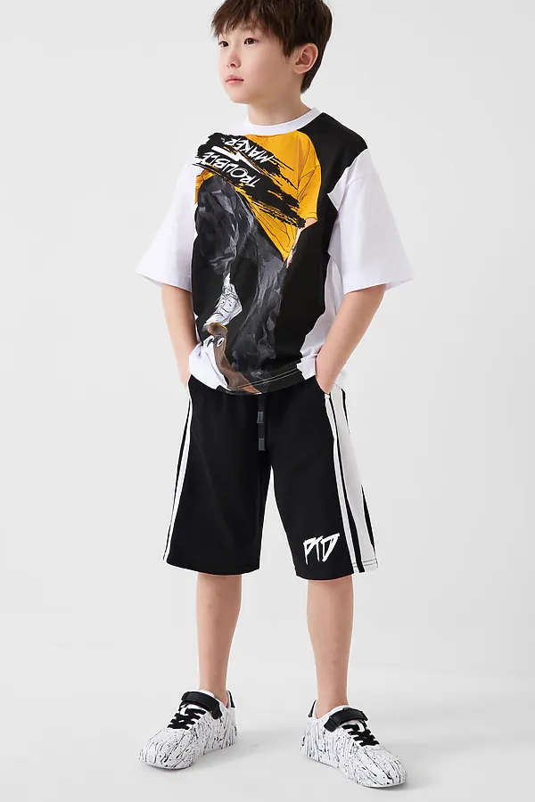 Шорты трикотажные для мальчиков, 2 шт в комплекте PLAYTODAY, белый,черный,серый - фото 2