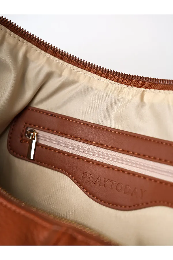 Сумка женская PLAYTODAY, рыже-коричневый,коричневый - фото 2