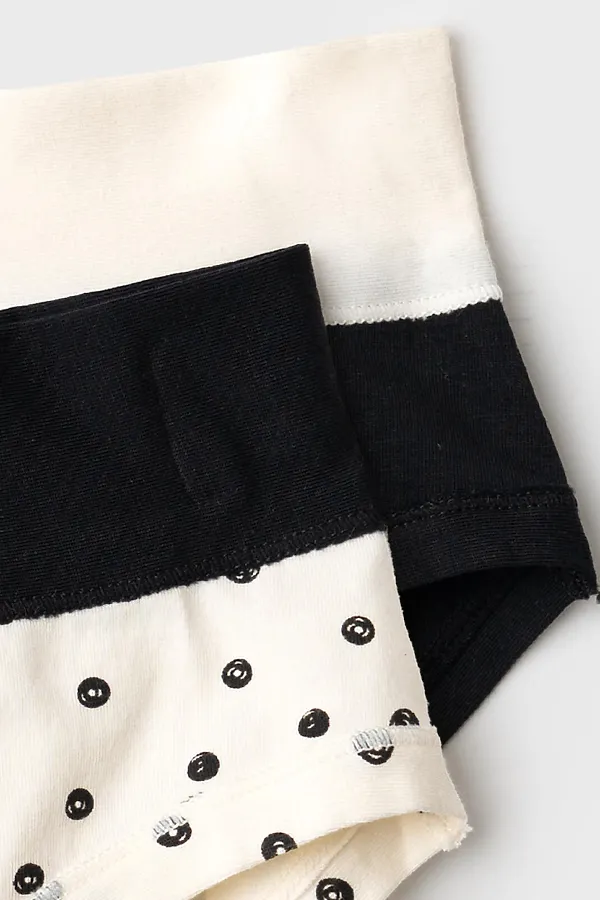 Трусы трикотажные для девочек, 2 шт в комплекте PLAYTODAY, черный,бежевый - фото 2