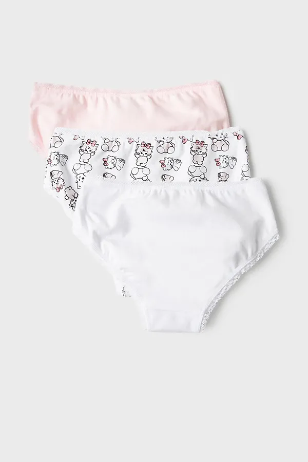 Трусы трикотажные для девочек, 3 шт в комплекте PLAYTODAY, разноцветный - фото 2