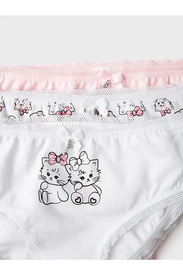 Трусы трикотажные для девочек, 3 шт в комплекте PLAYTODAY, разноцветный - фото 2