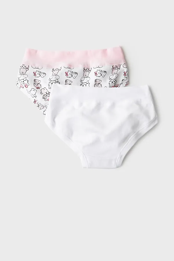 Трусы трикотажные для девочек, 2 шт в комплекте PLAYTODAY, разноцветный - фото 2