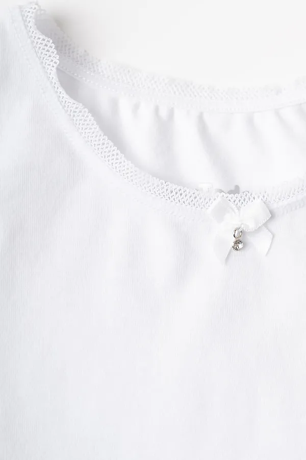 Майка трикотажная для девочек, 2 шт в комплекте PLAYTODAY, белый - фото 2