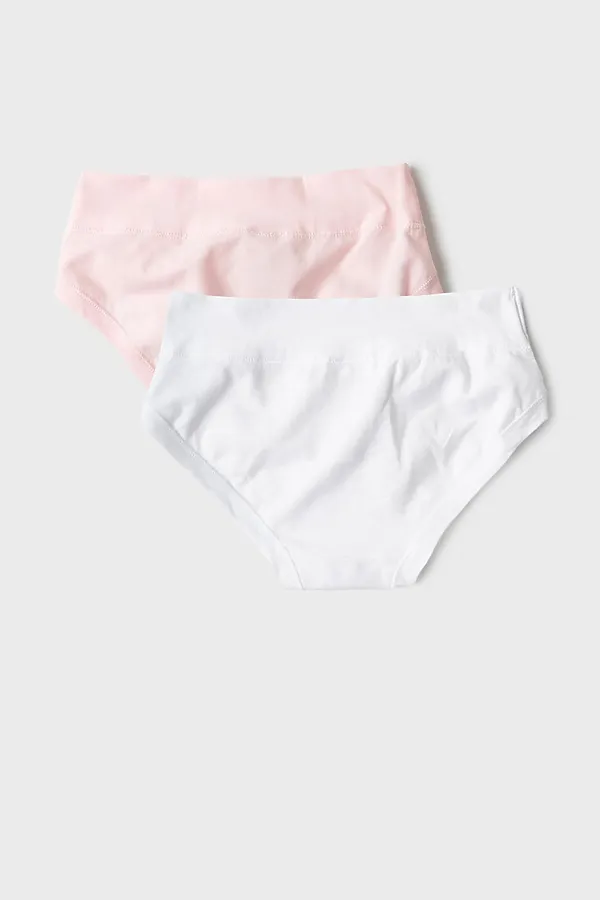 Трусы трикотажные для девочек, 2 шт в комплекте PLAYTODAY, белый,светло-розовый - фото 2