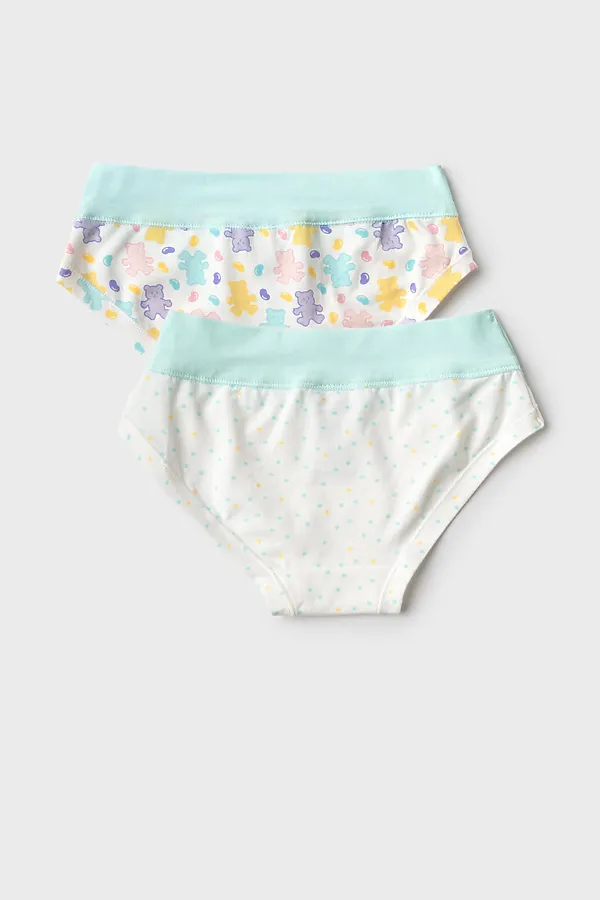 Трусы трикотажные для девочек, 2 шт в комплекте PLAYTODAY, разноцветный - фото 2