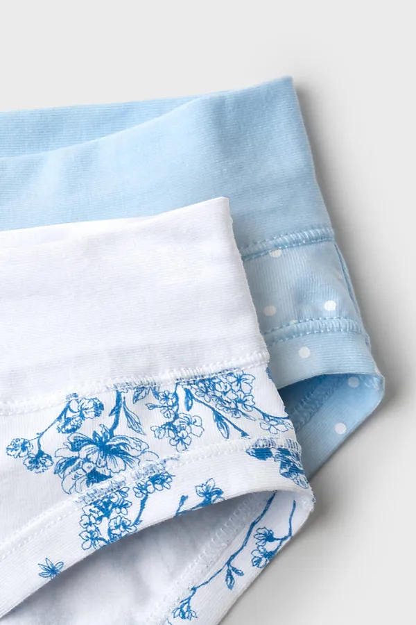 Трусы трикотажные для девочек, 2 шт в комплекте PLAYTODAY, белый,голубой,тёмно-синий - фото 2