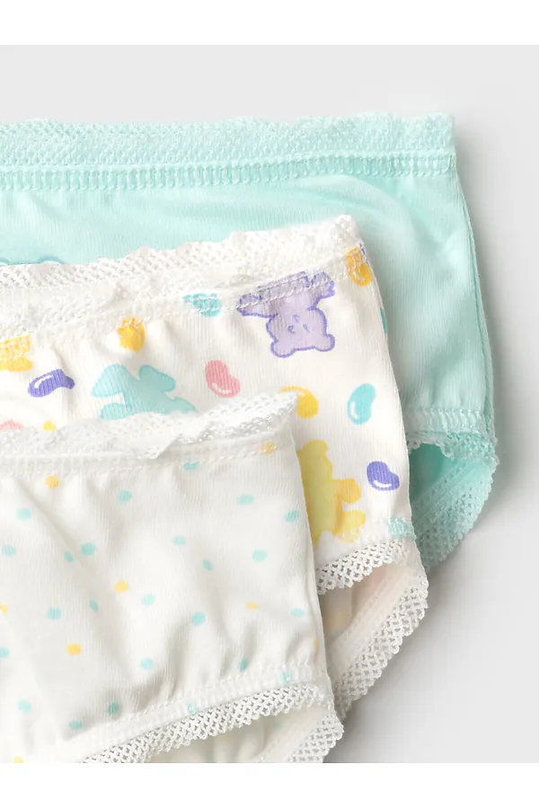 Трусы трикотажные для девочек, 3 шт в комплекте PLAYTODAY, разноцветный - фото 2