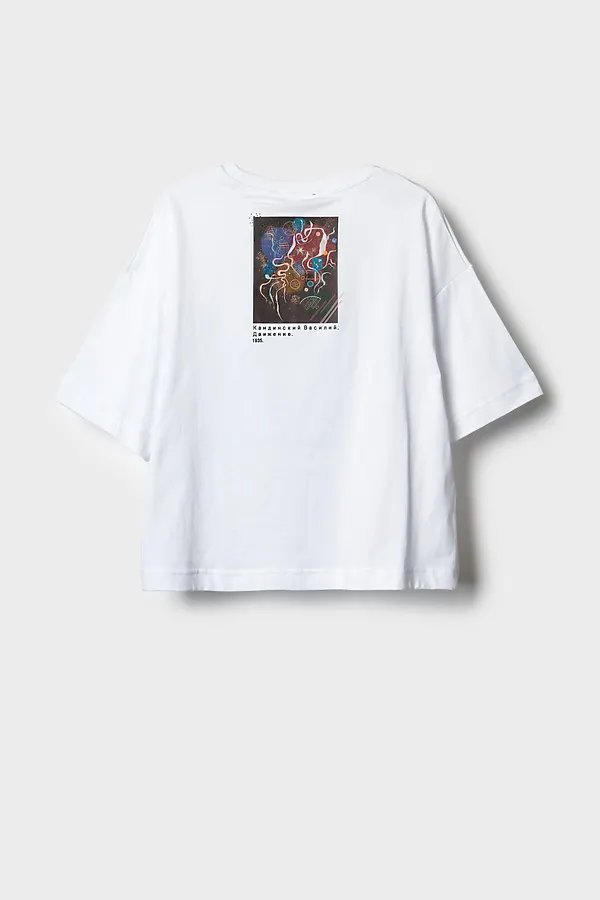 Джемпер трикотажный для девочек (футболка) PLAYTODAY, белый - фото 2