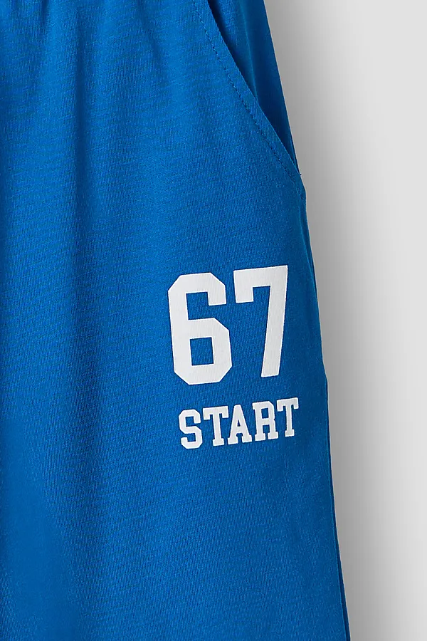 Шорты для мальчиков MARK FORMELLE, ярко -синий +печать1 - фото 2