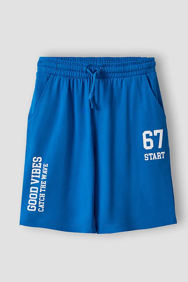 Шорты для мальчиков MARK FORMELLE, ярко -синий +печать1 - фото 2