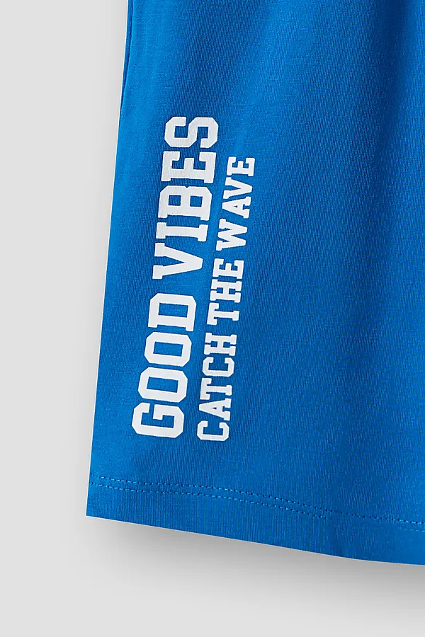 Шорты для мальчиков MARK FORMELLE, ярко -синий +печать1 - фото 2