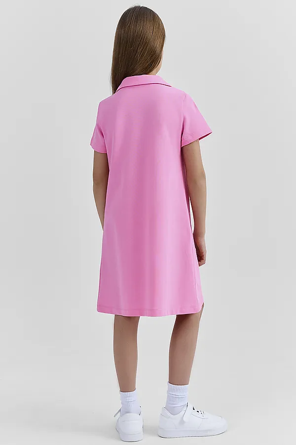 Платье для девочек MARK FORMELLE, розовое саше +печать - фото 2