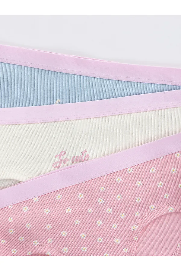 Трусы для девочек (3шт.) MARK FORMELLE, молочный +печать1 - фото 2