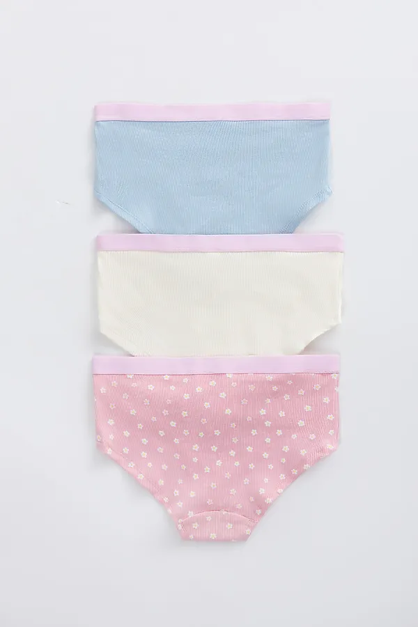 Трусы для девочек (3шт.) MARK FORMELLE, молочный +печать1 - фото 2