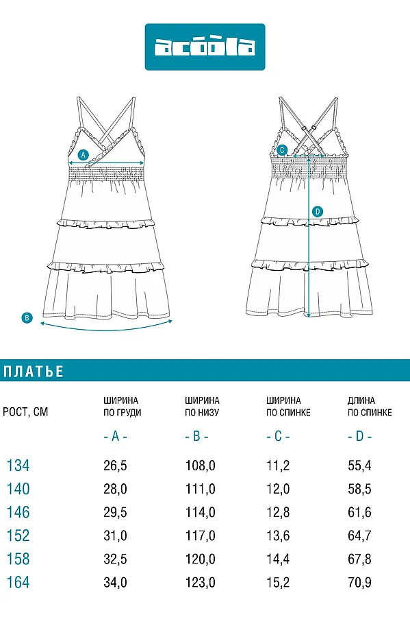 Платье ACOOLA, голубой - фото 2