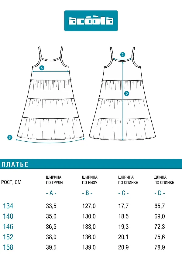 Платье ACOOLA, разноцветный - фото 2