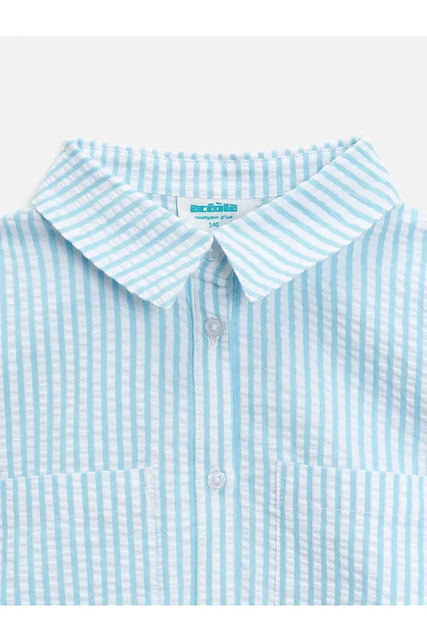 Блузка ACOOLA, голубая полоска - фото 2