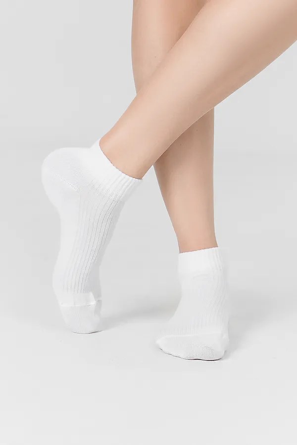 Носки женские (3 пары) MARK FORMELLE, белый /св.сер.мел /сер.меланж/ - фото 2