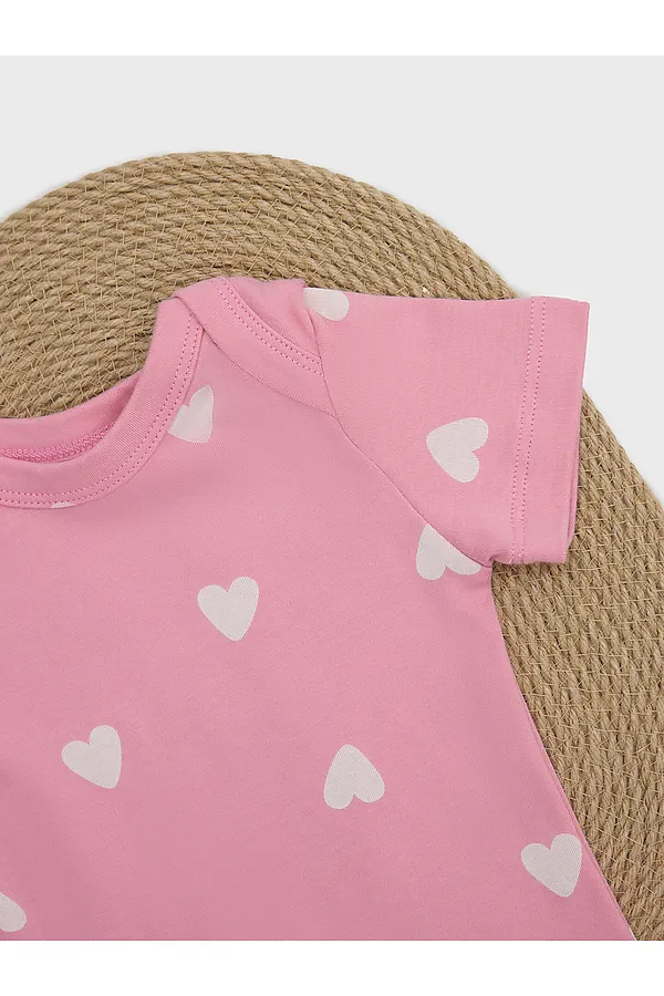 Комплект детский (боди, ползунки) MARK FORMELLE, сердечки на розовом - фото 2