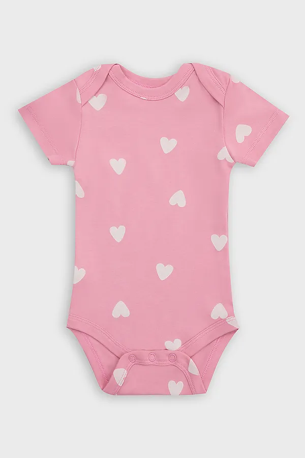 Комплект детский (боди, ползунки) MARK FORMELLE, сердечки на розовом - фото 2