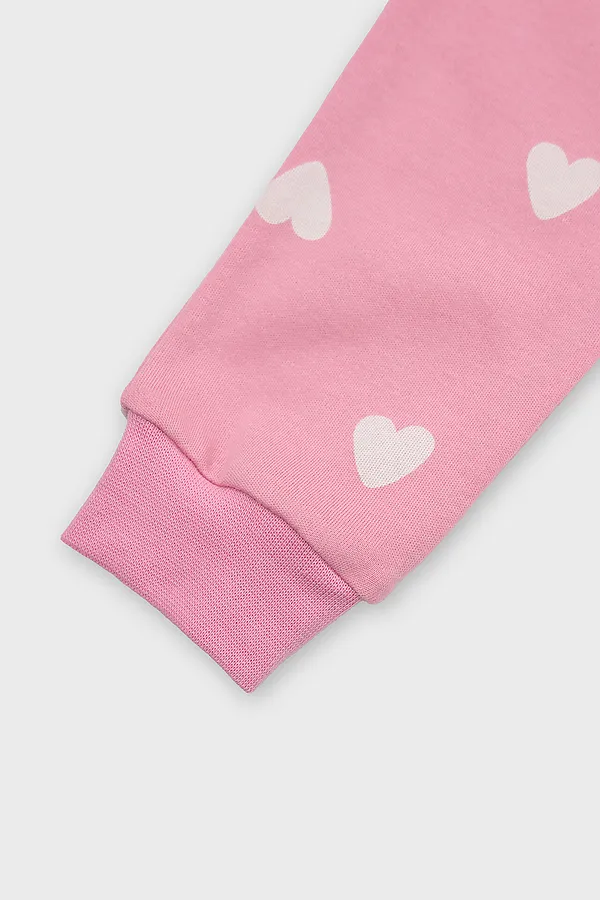 Комплект детский (боди, ползунки) MARK FORMELLE, сердечки на розовом - фото 2