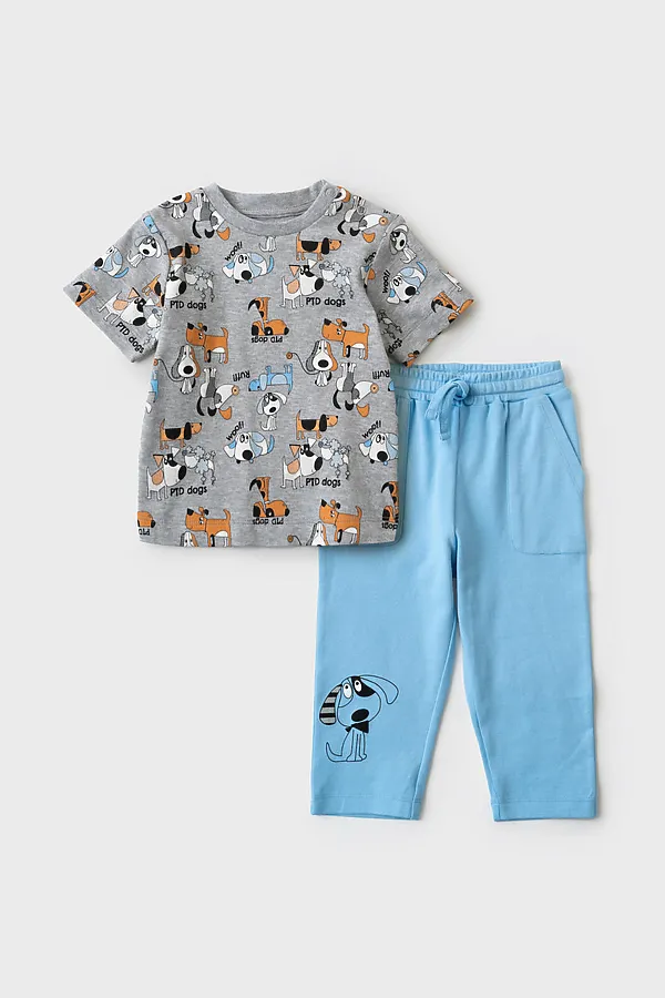 Комплект детский трикотажный для мальчиков: джемпер (футболка), брюки PLAYTODAY, разноцветный - фото 2