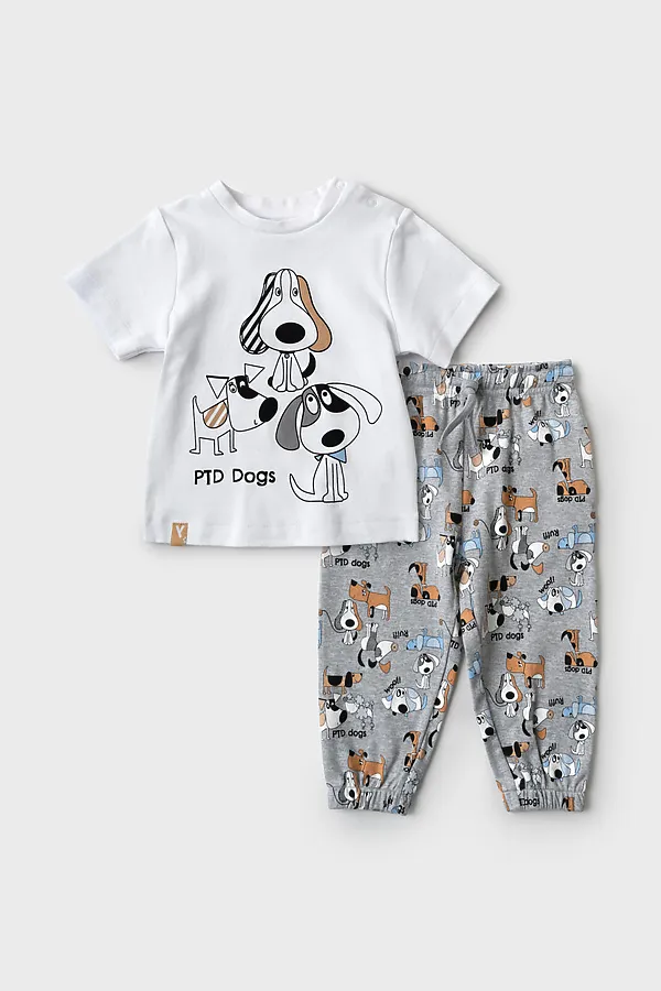 Комплект детский трикотажный для мальчиков: джемпер (футболка), брюки PLAYTODAY, разноцветный - фото 2